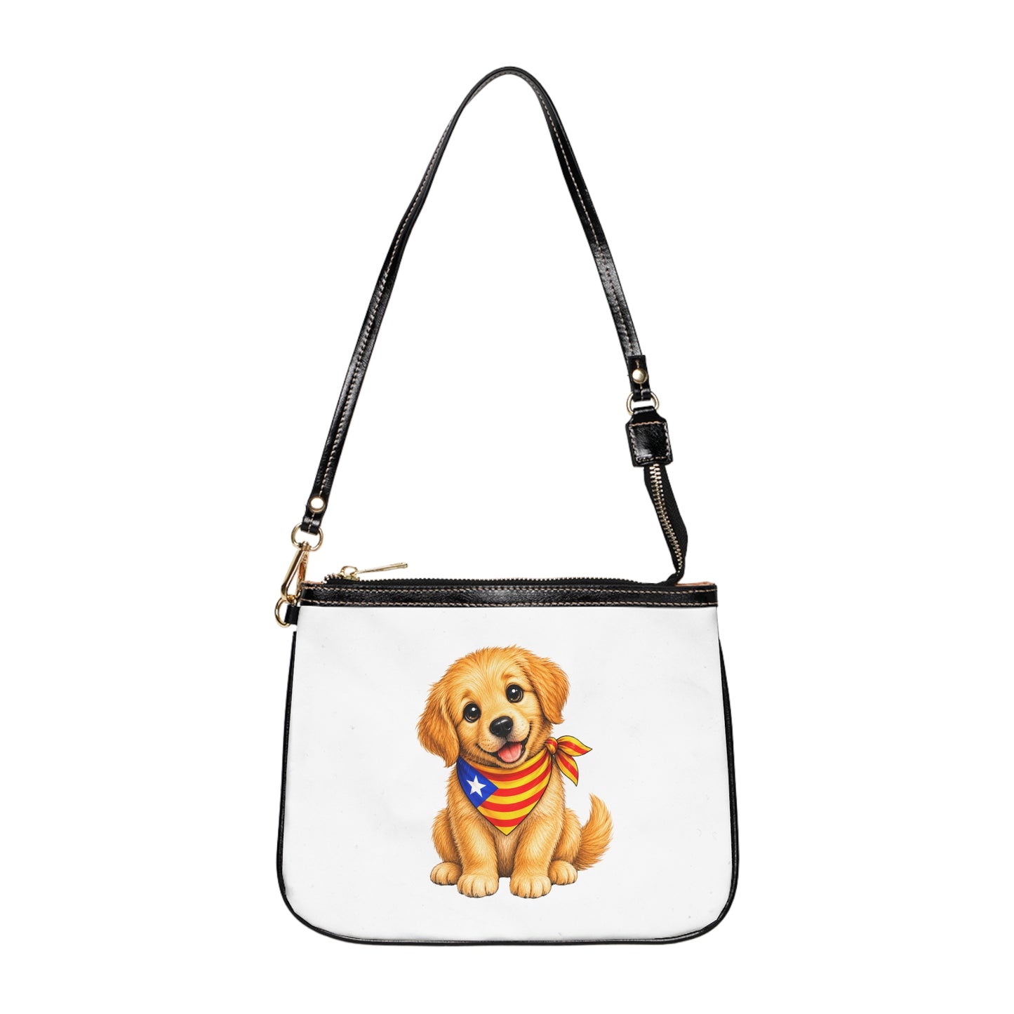 BOSSA DE MA: GOLDEN SOMRIU. LOGO BLANC NEGRE NO INTEGRAT